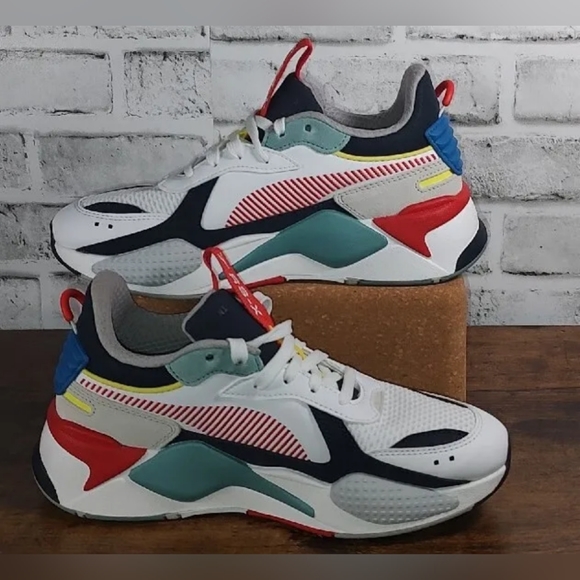 RS-X Jr Parisian White Blue Red 386894-01 Size 6.5c (Big Kid) / 8 Women's No Box - Picture 2 of 9